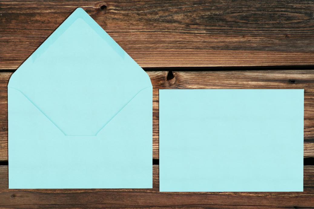 Briefhüllen 120x180 mm Nassklebend Laguneblau 120 g/qm